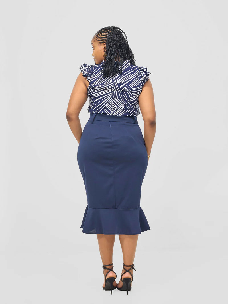 Bebe Pencil Skirt - Blue