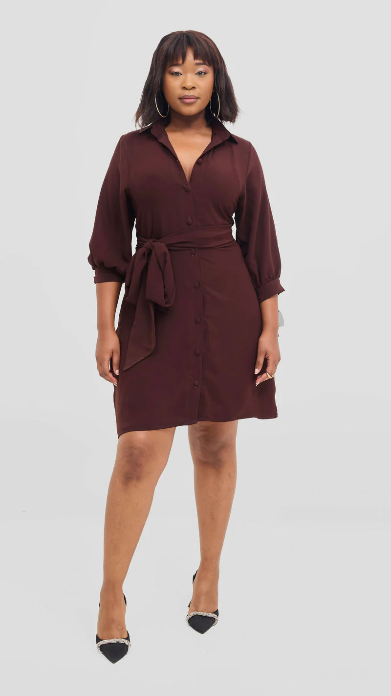 Mocca Moose Dress - Brown