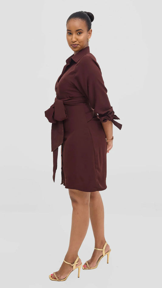 Mocca Moose Dress - Brown